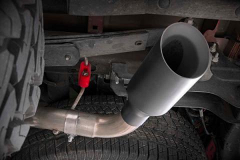 Dual Cat-Back Exhaust System w/Black Tips 09-13 Silverado/Sierra 1500 4.8L/5.3L Rough Country