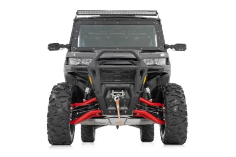 Aluminum Control Arms High Clearance w/ 2 Inch Forward Offset Red Can-Am Defender HD Rough Country