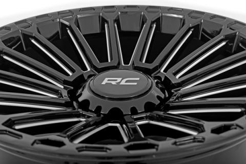 97 Series Wheel One-Piece Gloss Black 20x10 8x170 -19mm Rough Country