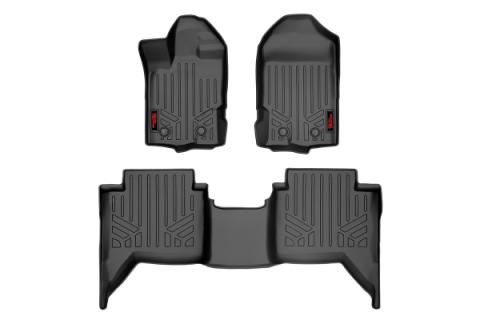 Heavy Duty Floor Mats Front/Rear-19-20 Ford Ranger Crew Cab Rough Country