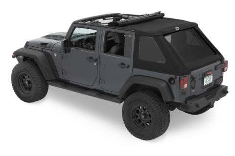 Jeep Trektop - Jeep 07-18 Wrangler JK 4-Door (Premium Black Twill) Bestop