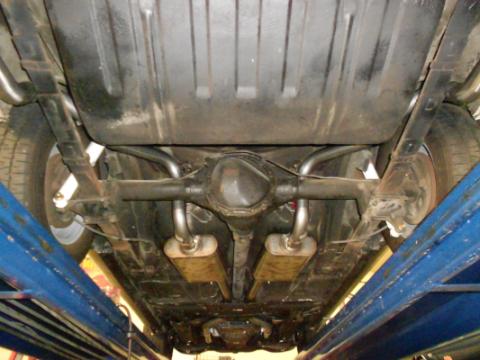 American Thunder Crossmember-Back Exhaust System Fits 1969 Chevrolet Camaro And Pontiac Firebird With V8 Engine, 2.5 Inch Aluminized Pipes Aggressive To Moderate Sound Flowmaster
