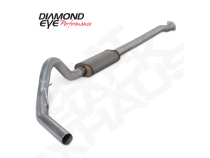 Cat Back Exhaust System For 11-13 Ford F150 Raptor 6.2L 3.5 Inch Single Side Exit With Muffler Aluminized Diamond Eye