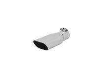 Exhaust Tip Exhaust Tip 4.25 X 2.25 Inch Oval Polished SS Fits 2.50 Inch Tubing Clamp On Flowmaster