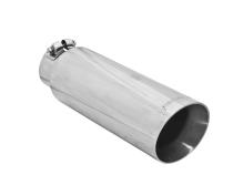 Exhaust Tip Exhaust Tip 4.00 Inch 13 Angle Cut Polished SS Fits 3.00 Inch Tubing Clamp On Flowmaster