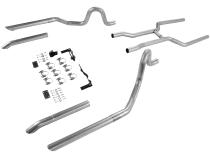Crossmember-Back Exhaust System Fits 1964-1972 GM A-Body With V8 Engine 2.50 Inch Pipes And Hangers Only Mufflers Sold Separately Flowmaster