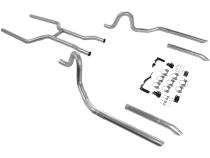 Crossmember-Back Exhaust System Fits 1964-1972 GM A-Body With V8 Engine 2.50 Inch Pipes And Hangers Only Mufflers Sold Separately Flowmaster