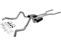 American Thunder Crossmember-Back Exhaust System Fits 1964-1967 GM A-Body With A V8 Engine 3.0 Inch Aluminized Pipes Aggressive Sound Flowmaster