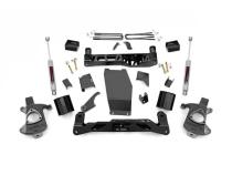 5 Inch Suspension Lift Kit w/V2 Monotube Shocks &amp;amp; Struts 14-18 Silverado/Sierra 1500 4WD Aluminum/Stamped Steel Rough Country