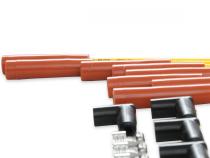 Spark Plug Wire Set 8MM Yellow With Orange Straight Boots 4040 8MM Universal Fit Super Stock Spark Plug Wire Sets Feature A Spiral Core And A Yellow Silicone Jacket ACCEL