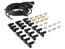Spark Plug Wire Set- 8MM Black Wire With Black 90 Deg Boots 8MM Super Stock Graphite Core Universal Fit Spark Plug Wire Set Feature Graphite Rfi/Emi Suppression Technology ACCEL