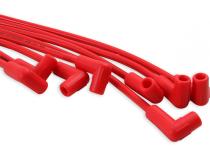 Spark Plug Wire Set- 8Mm- Super Stock Universal-Graphite Core- 90 Deg Boots- Red 4041R Universal Fit Super Stock 8MM Spark Plug Wires Feature A Spiral Core And Red Silicone Jacket ACCEL