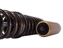 Suspension Shock Absorber and Coil Spring Assembly Monotube Front Left Can-Am Maverick X3 Type III Hard Anodized Black Hawk Powersports Bilstein