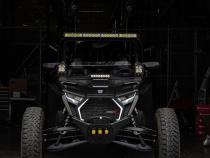 S8 10 Inch Light Bar Hood Mount Kit Polaris 2025 RZR ProR; ProS; ProXP, Clear Baja Designs