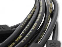 Spark Plug Wire Set- 8MM Super Stock Custom Black Wire Custom Spark Plug Wire Set 500 Ohms/Ft Sprial Core Sbc 1987-1995 V8 ACCEL
