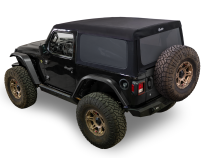 Supertop Glide Jeep 2018-26 Wrangler JL 2-Door Squareback, Premium Black Twill Bestop