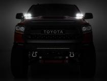 Toyota 2-inch LED Lower Windshield Ditch Kit (14-20 Tundra Black Series w/ Cool White DRL) Rough Country