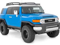 LED Light Windshield Kit 50 Inch Curved Single Row Black Series 07-14 FJ Cruiser Rough Country