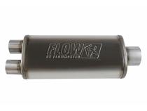 Flow Fx Muffler Flow Fx Muffler 3.50 Center In/2.50 Dual Out Straight Through Performance Moderate Sound Stainless Steel Flowmaster