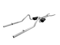 American Thunder Crossmember-Back Exhaust System 1968-1970 Mopar B-Bodies With V8 Engine, 2.5 Inch Stainless Steel Aggressive To Moderate Sound Flowmaster
