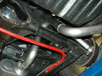 American Thunder Crossmember-Back Exhaust System Fits 1968-1972 GM A-Bodies With V8 Engine 2.50-Inch Stainless Steel Pipes Aggressive Sound Flowmaster