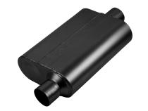 Super 44 Series Chambered Muffler Super 44 Series Stainless Steel 2.50 Offset In 2.50 Center Out Aggressive Sound Flowmaster