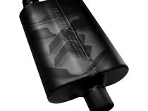 Super 44 Series Chambered Muffler Super 44 Series Stainless Steel 2.50 Offset In 2.50 Center Out Aggressive Sound Flowmaster