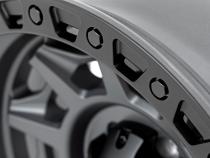 Rough Country 85 Series Wheel Simulated Beadlock Gunmetal Gray/Black 17x9 5x4.5 -12mm Rough Country
