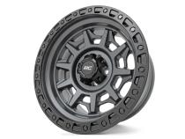 Rough Country 85 Series Wheel Simulated Beadlock Gunmetal Gray/Black 17x9 5x4.5 -12mm Rough Country