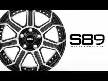 89 Series Wheel One-Piece Black Machined Gun Metal 20x10 8x6.5 -19mm Rough Country