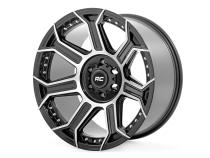 89 Series Wheel One-Piece Black Machined Gun Metal 20x10 8x170 -19mm Rough Country