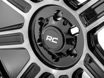 89 Series Wheel One-Piece Black Machined Gun Metal 22x10 6x135 -19mm Rough Country