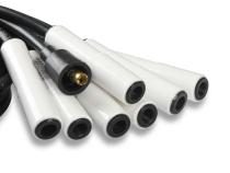 Spark Plug Wire Set Universal 180 Deg White Ceramic Boots These Ceramic Boot Spiral Core Universal Fit Spark Plug Wire Sets Have Straight 180 Degree Boots ACCEL