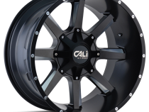 Cast Aluminum Wheels Busted 9100 SB 22x12 Milled Spokes Satin Black 6 On 135/6 On139.7 Bolt Pattern -44 Offset Cali Offroad Wheels