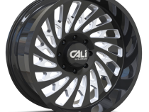 Cast Aluminum Wheels Switchback 9108 GB 20x9 Milled Spokes Gloss Black 5 On 139.7 Bolt Pattern 0 Offset Cali Offroad Wheels