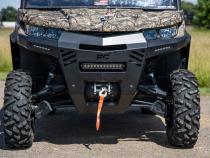 Front Bumper with 6 Inch Black Slimline LED Pair 16-22 Can-Am Defender Rough Country