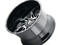 Spyder AT183 Gloss Black Machined 20X10 5-127 -24MM 78.1MM Off Road Wheels American Truxx