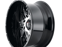 DNA AT184 Gloss Black Machined 22X12 5-127 -44MM 78.1MM Off Road Wheels American Truxx