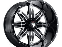 Lonestar AT185 Gloss Black Machined 20X10 5-127 -24MM 78.1MM Off Road Wheels American Truxx