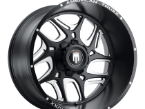 Sweep AT1900 Satin Black Milled 22X12 5-127 -44MM 78.1MM Off Road Wheels American Truxx