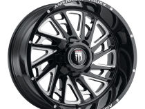 Blade AT1905 Gloss Black Milled 24X14 5-127 -76MM 78.1MM Off Road Wheels American Truxx