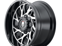 Destiny AT1913 Black Machined 22X12 5-127/5-139.7 -44MM 87.1MM Off Road Wheels American Truxx