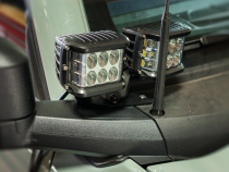 Ditch Light Mount Kit Fits 21-Present Ford Bronco Raptor - (2) 3X2 18W LED Pods/(2) 27W Side Projecting LED Pods Cali Raised LED