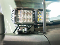 Ditch Light Mount Kit Fits 21-Present Ford Bronco Raptor - (2) 3X2 18W LED Pods/(2) 27W Side Projecting LED Pods Cali Raised LED