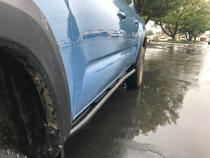 Trail Edition Rock Sliders Fits 24-Present Toyota Tacoma - Double Cab Long Bed/Kick Out/Raw Cali Raised LED