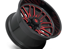 Aluminum Wheels 20X9 Ignite D663 5 On 127 Gloss Black Red Tinted Clear 71.5 Bore 1 Offset Fuel Off Road Wheels