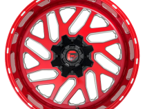 Aluminum Wheels 24X12 Triton D691 5 On 127/5 On 139.7 Candy Red Milled 87.1 Bore -44 Offset Mesh Spoke Fuel Off Road Wheels