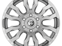 Aluminum Wheels 22X12 Blitz D693 6 On 135 Brushed Gunmetal Gray Tinted Clear 87.1 Bore -44 Offset Multi Spoke Fuel Off Road Wheels