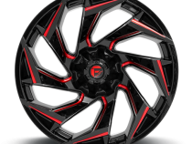 Aluminum Wheels 18X9 Reaction D755 5 On 114.3/5 On 127 Gloss Black Milled Red Tint 78.1 Bore 1 Offset Fuel Off Road Wheels