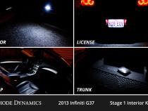 Interior LED Kit for 2008-2015 Infiniti G37 Coupe/Convertible, Cool White Stage 1 Diode Dynamics